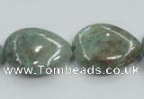 CCS101 15.5 inches 18*25mm flat teardrop African chrysocolla beads