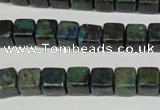 CCS154 15.5 inches 8*8mm cube dyed chrysocolla gemstone beads