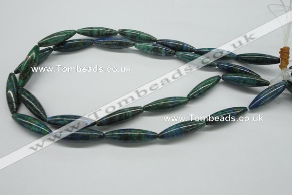 CCS156 15.5 inches 8*30mm rice dyed chrysocolla gemstone beads