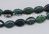 CCS164 15.5 inches 8*12mm oval dyed chrysocolla gemstone beads