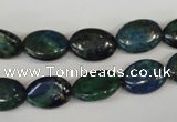 CCS165 15.5 inches 10*14mm oval dyed chrysocolla gemstone beads