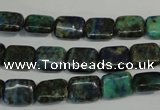 CCS175 15.5 inches 8*10mm rectangle dyed chrysocolla gemstone beads