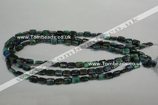 CCS175 15.5 inches 8*10mm rectangle dyed chrysocolla gemstone beads