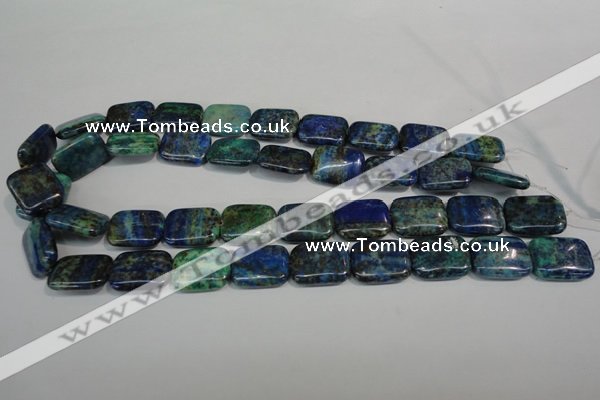 CCS177 15.5 inches 15*20mm rectangle dyed chrysocolla gemstone beads
