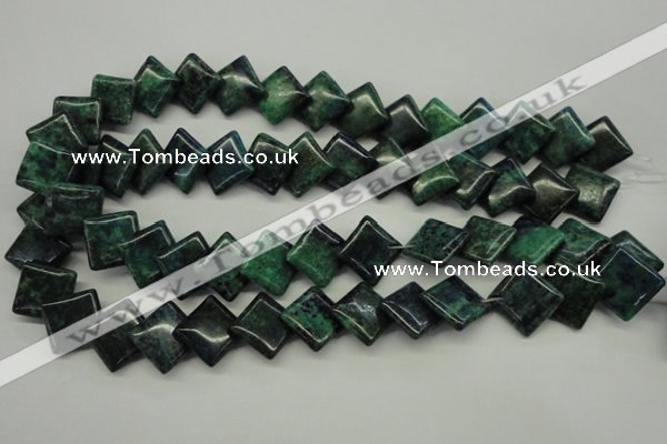 CCS178 15.5 inches 16*16mm diamond dyed chrysocolla gemstone beads