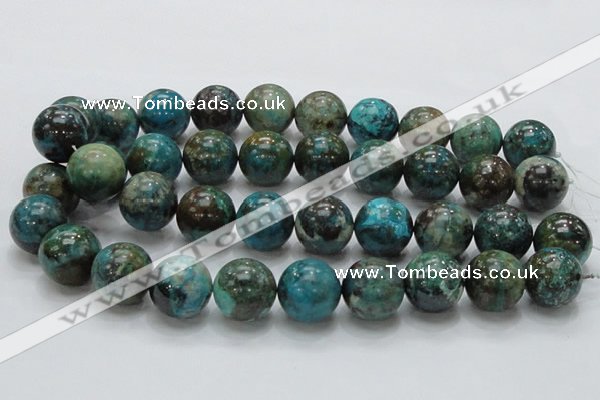 CCS18 15.5 inches 20mm round natural chrysocolla gemstone beads