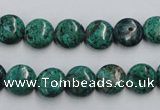 CCS211 15.5 inches 10mm flat round natural Chinese chrysocolla beads