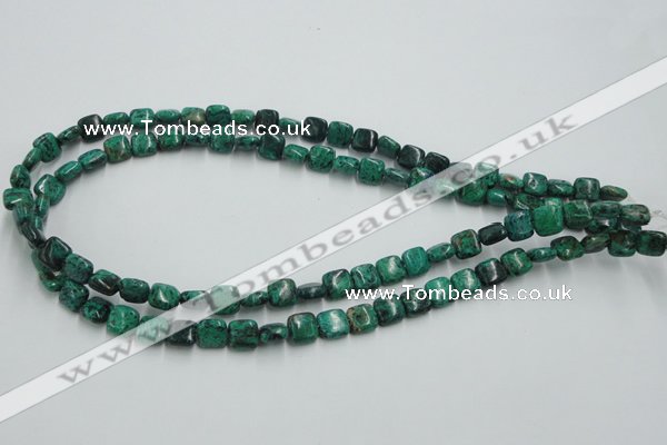 CCS220 15.5 inches 8*8mm square natural Chinese chrysocolla beads