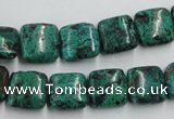 CCS222 15.5 inches 12*12mm square natural Chinese chrysocolla beads