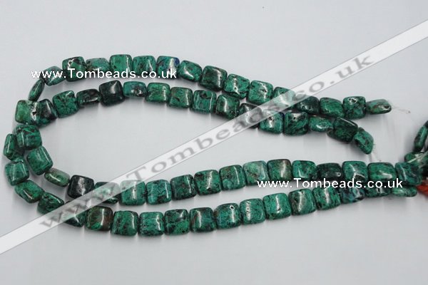CCS222 15.5 inches 12*12mm square natural Chinese chrysocolla beads