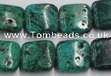 CCS224 15.5 inches 16*16mm square natural Chinese chrysocolla beads