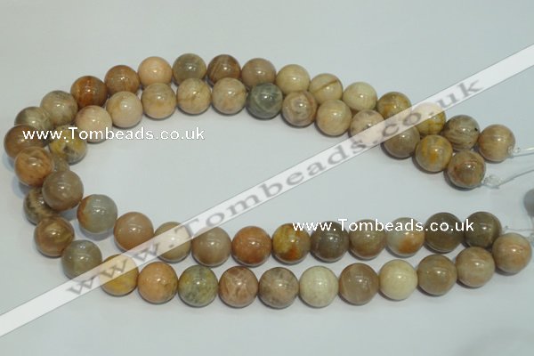 CCS306 15.5 inches 14mm round natural sunstone beads wholesale