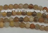 CCS310 15.5 inches 6mm faceted round natural sunstone beads