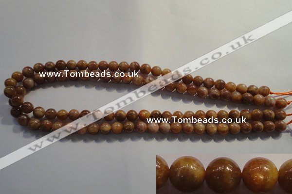 CCS351 15.5 inches 6mm round AB grade natural golden sunstone beads