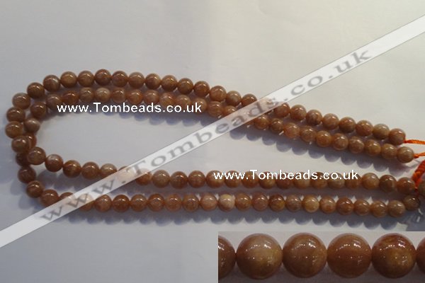 CCS362 15.5 inches 8mm round A grade natural golden sunstone beads