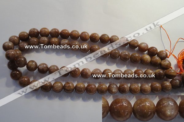 CCS364 15.5 inches 12mm round A grade natural golden sunstone beads