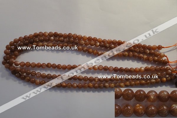 CCS371 15.5 inches 6mm round AA grade natural golden sunstone beads