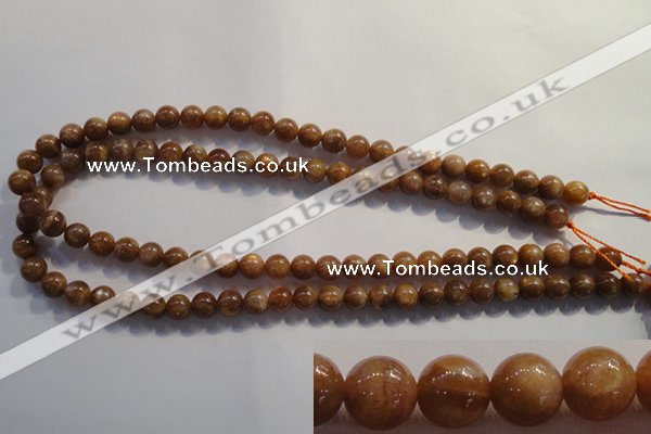 CCS372 15.5 inches 8mm round AA grade natural golden sunstone beads