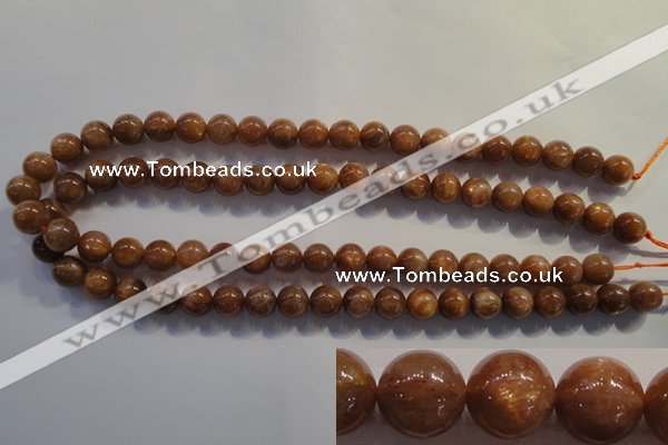 CCS373 15.5 inches 10mm round AA grade natural golden sunstone beads