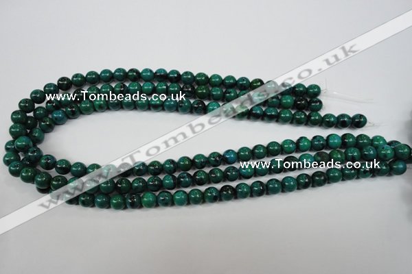 CCS402 15.5 inches 8mm round dyed chrysocolla gemstone beads