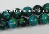 CCS404 15.5 inches 12mm round dyed chrysocolla gemstone beads