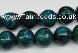 CCS405 15.5 inches 14mm round dyed chrysocolla gemstone beads