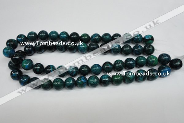 CCS405 15.5 inches 14mm round dyed chrysocolla gemstone beads