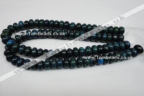 CCS415 15.5 inches 8*14mm rondelle dyed chrysocolla gemstone beads