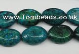 CCS444 15.5 inches 13*18mm oval dyed chrysocolla gemstone beads