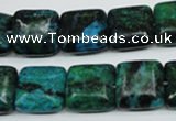 CCS464 15.5 inches 14*14mm square dyed chrysocolla gemstone beads