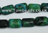 CCS472 15.5 inches 10*14mm rectangle dyed chrysocolla gemstone beads