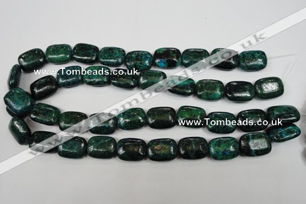 CCS475 15.5 inches 15*20mm rectangle dyed chrysocolla gemstone beads