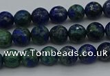 CCS531 15.5 inches 6mm faceted round dyed chrysocolla beads