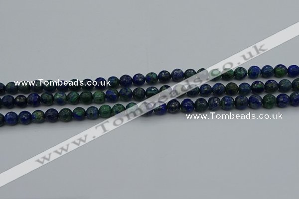 CCS531 15.5 inches 6mm faceted round dyed chrysocolla beads