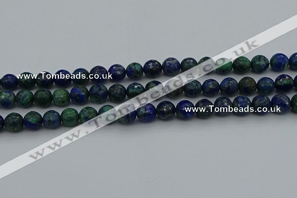 CCS534 15.5 inches 12mm faceted round dyed chrysocolla beads