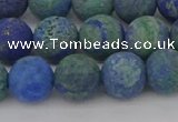 CCS543 15.5 inches 10mm round matte dyed chrysocolla beads