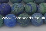 CCS544 15.5 inches 12mm round matte dyed chrysocolla beads