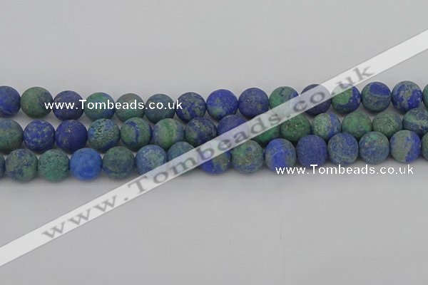 CCS544 15.5 inches 12mm round matte dyed chrysocolla beads