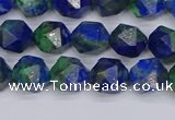 CCS546 15.5 inches 6mm faceted nuggets dyed chrysocolla beads