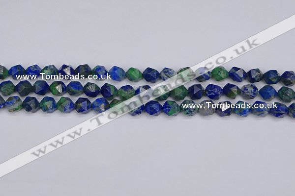 CCS546 15.5 inches 6mm faceted nuggets dyed chrysocolla beads