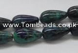 CCS56 16 inches 10*18mm teardrop dyed chrysocolla gemstone beads