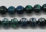 CCS57 16 inches 10*10mm pumpkin dyed chrysocolla gemstone beads