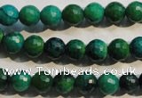 CCS602 15.5 inches 8mm faceted round dyed chrysocolla gemstone beads