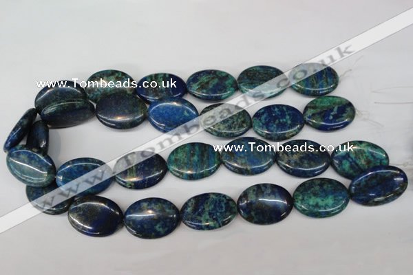 CCS61 16 inches 22*30mm oval dyed chrysocolla gemstone beads