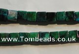 CCS611 15.5 inches 6*6mm cube dyed chrysocolla gemstone beads