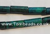 CCS625 15.5 inches 7*18mm tube dyed chrysocolla gemstone beads