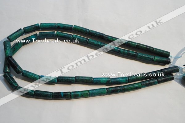 CCS625 15.5 inches 7*18mm tube dyed chrysocolla gemstone beads