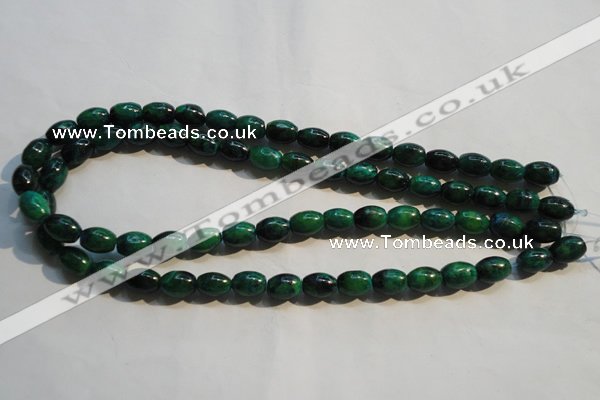 CCS630 15.5 inches 8*12mm rice dyed chrysocolla gemstone beads