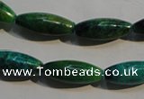 CCS634 15.5 inches 8*20mm rice dyed chrysocolla gemstone beads