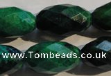 CCS638 15.5 inches 14*25mm faceted rice dyed chrysocolla gemstone beads